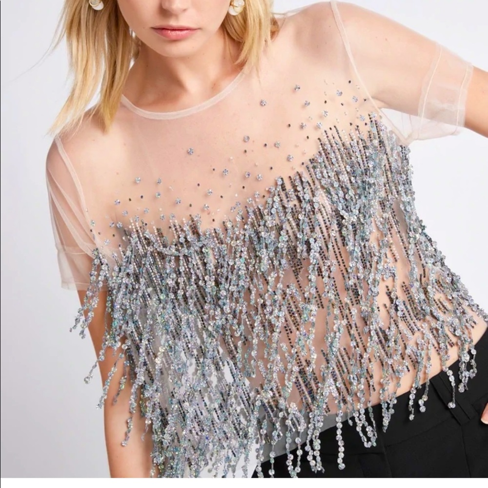 Aje Relic Beaded Top